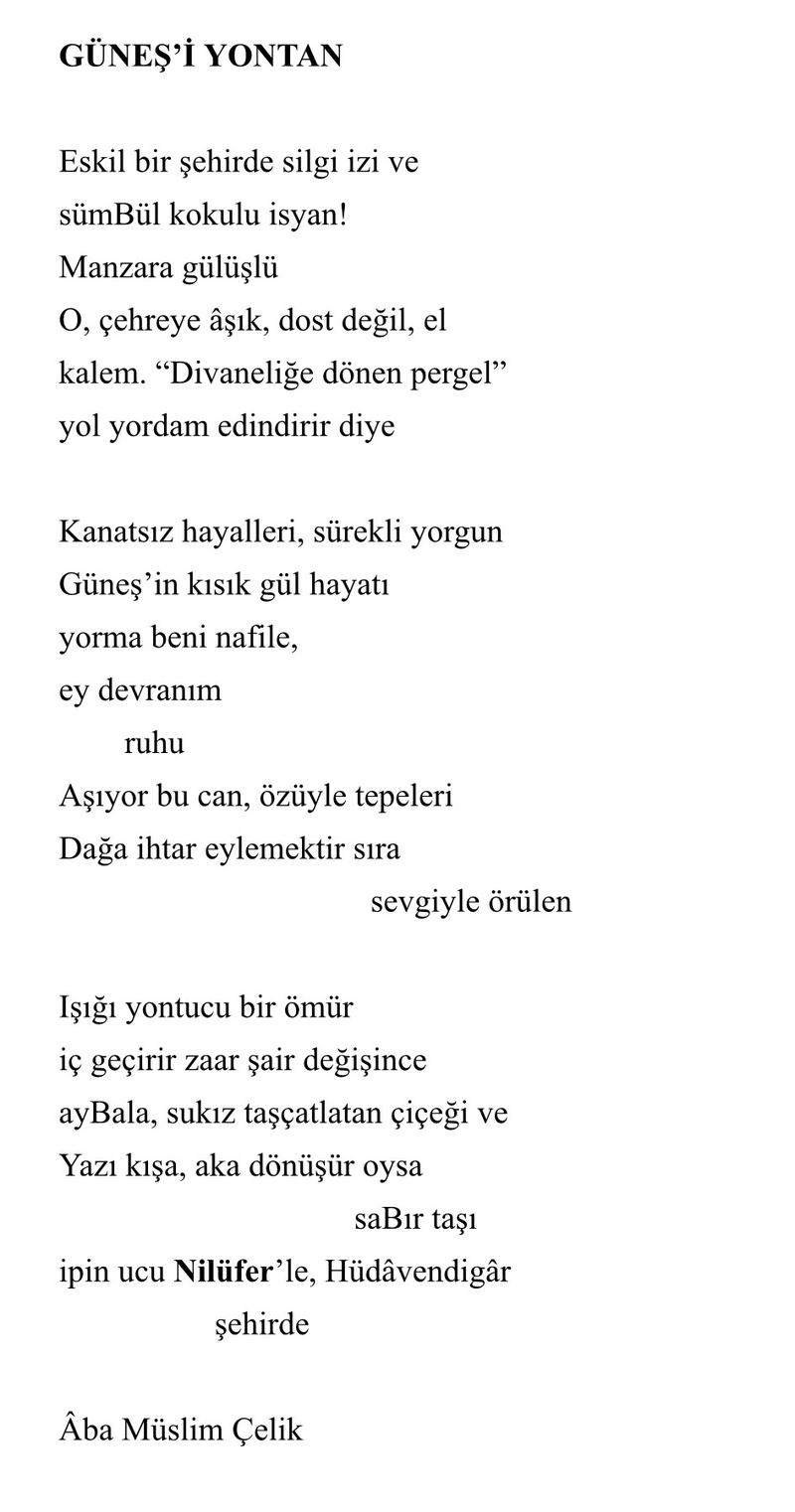 Güneş'i Yontan